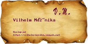 Vilhelm Mónika névjegykártya
